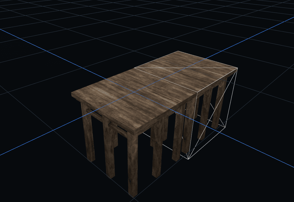 Two foundations placed edge-to-edge via Ctrl-snap, with the socket highlight visible if you catch it mid-snap.